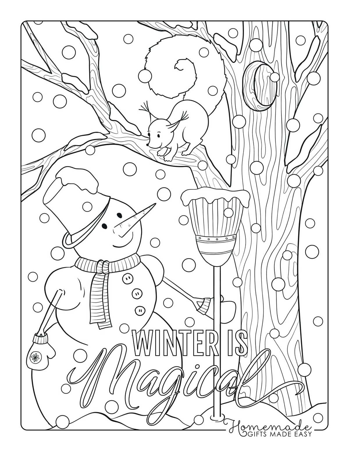 coloring pages winter printable
