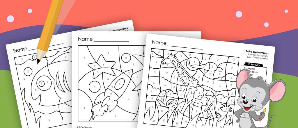 kindergarten color by number printable kindergarten color by number printable