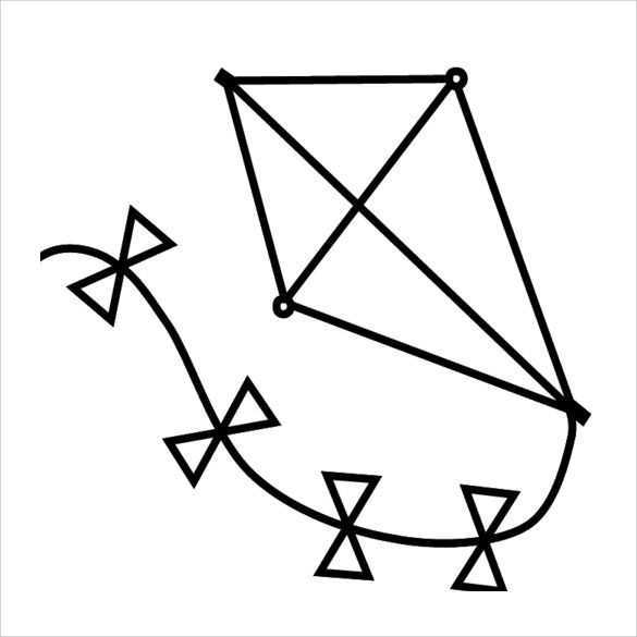 kite coloring pages printable