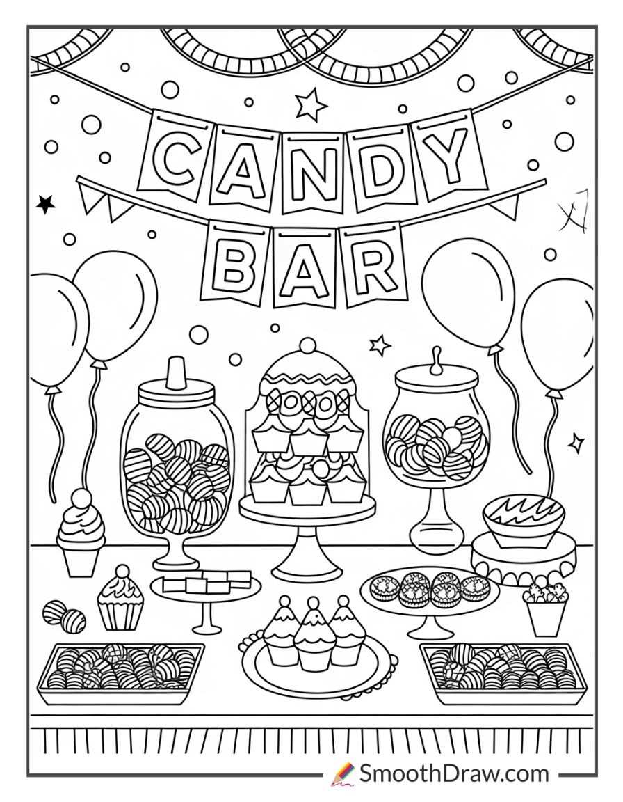 printable coloring pages of candy