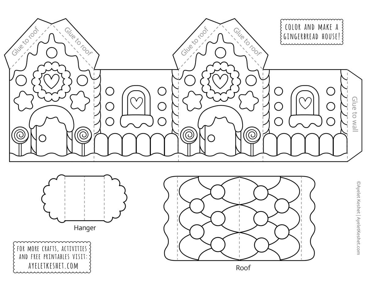 free gingerbread house template printable free gingerbread house template printable