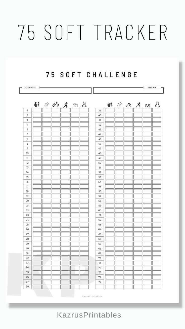 free printable 75 soft challenge free printable 75 soft challenge