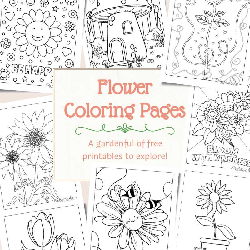 printable flower color pages printable flower color pages