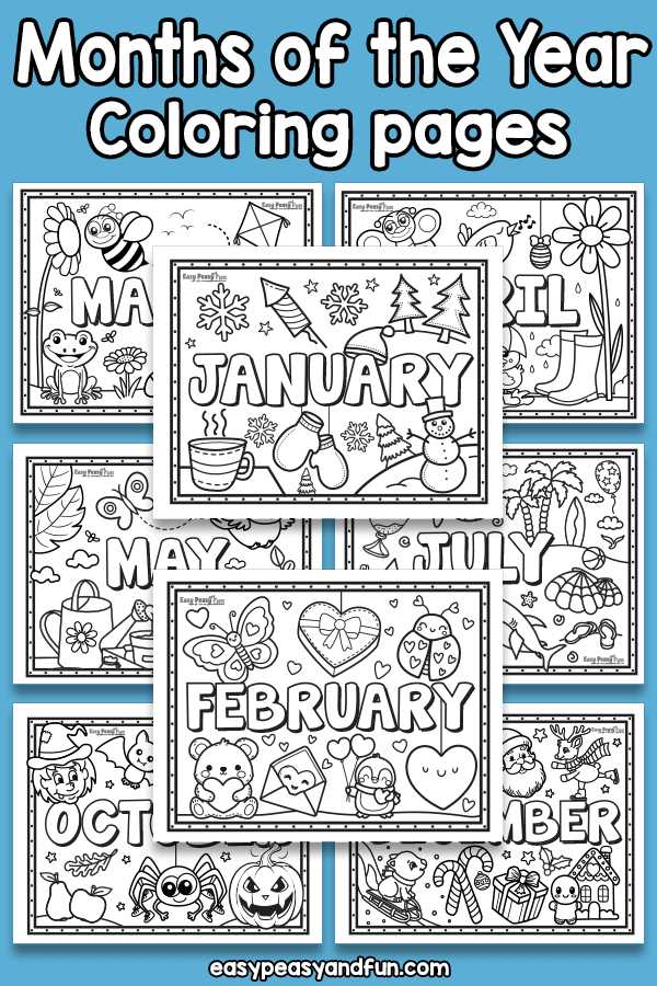 months of the year printable months of the year printable