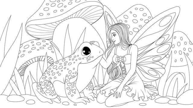 printable fantasy coloring pages