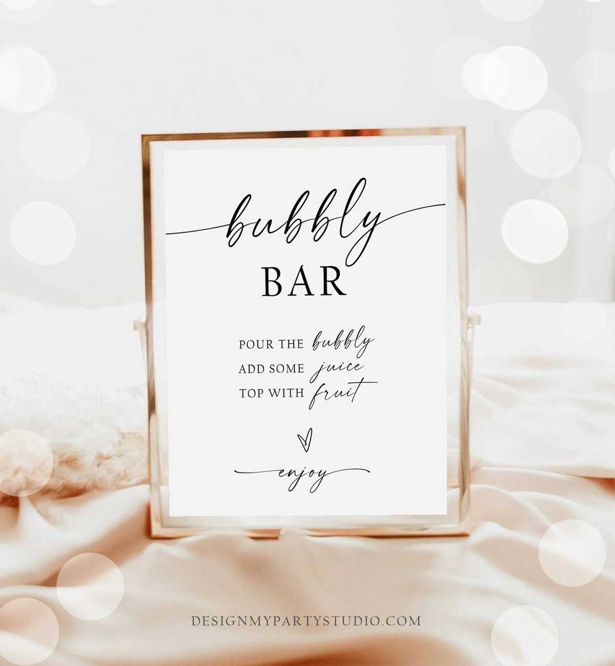 mimosa bar sign printable