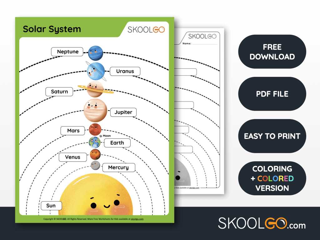 solar system free printables