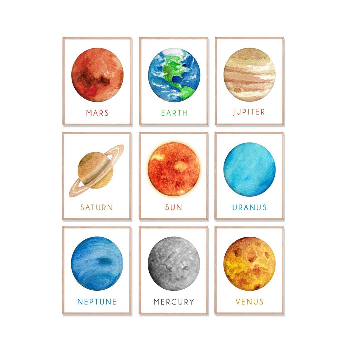 large printable planets