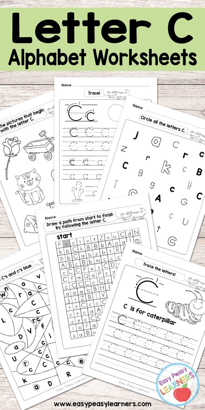 letter c printable worksheets
