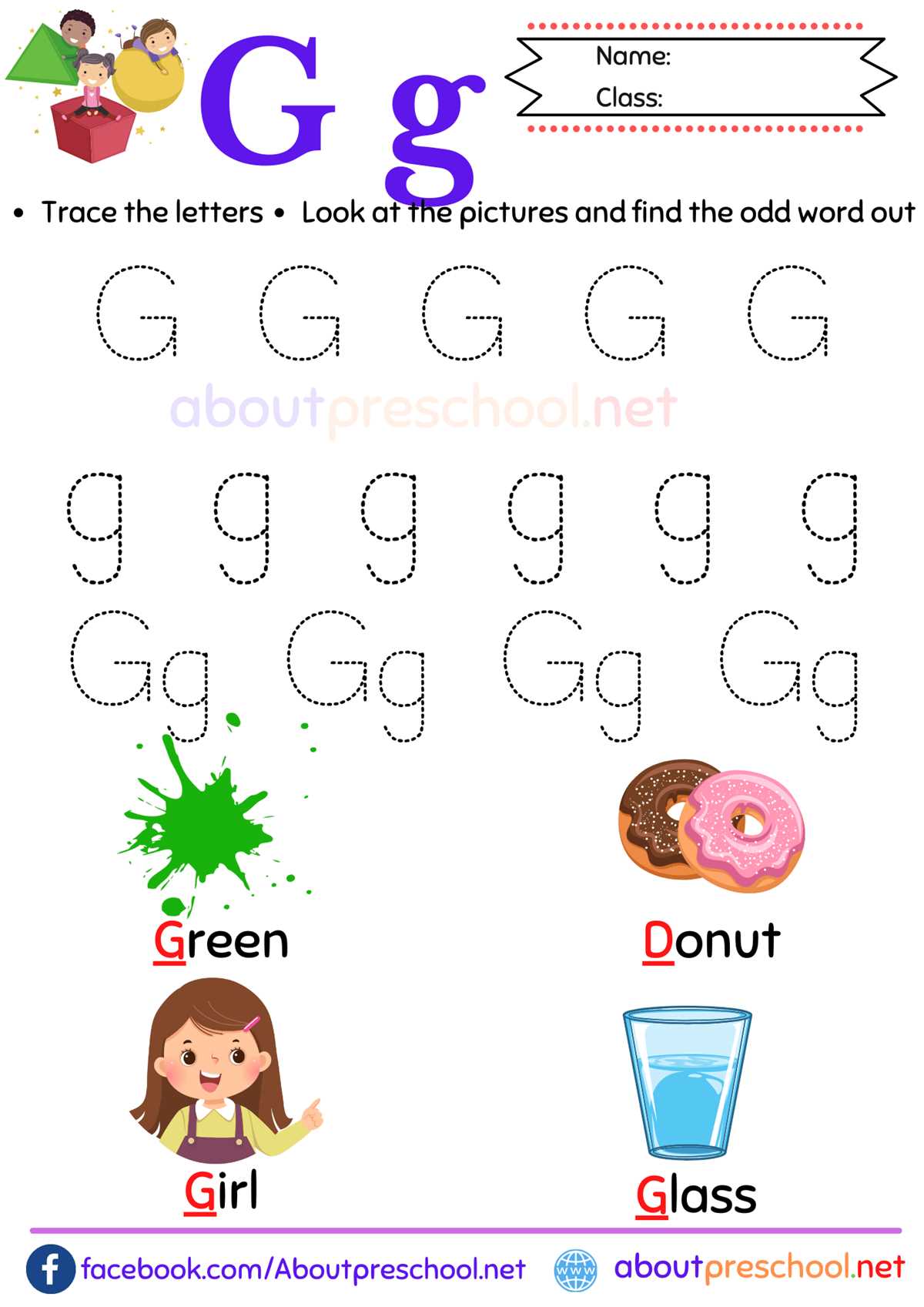 letter g printable