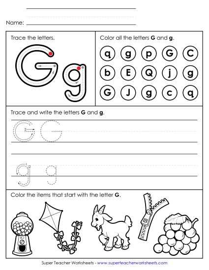 letter g printable