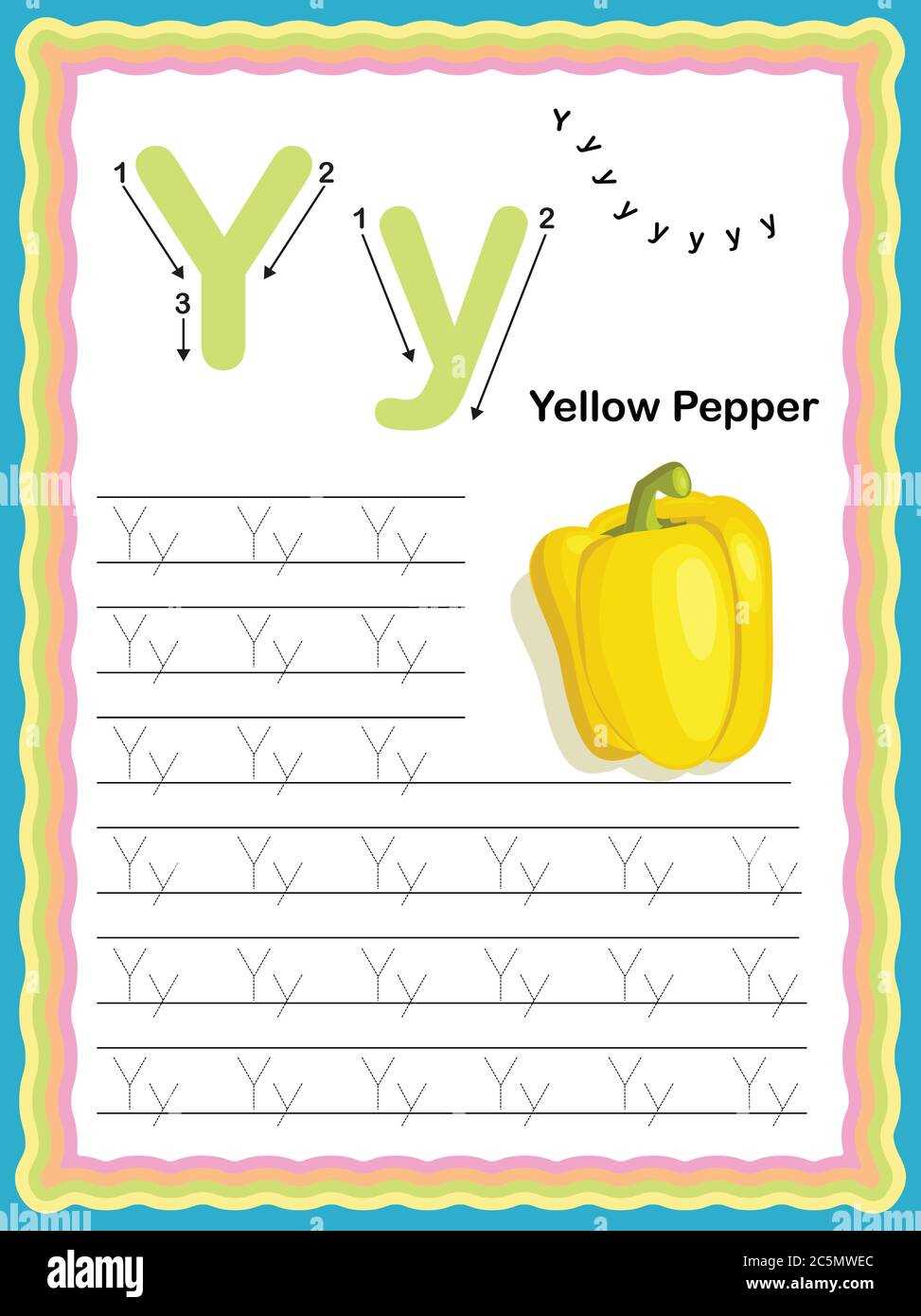 letter y printable worksheets