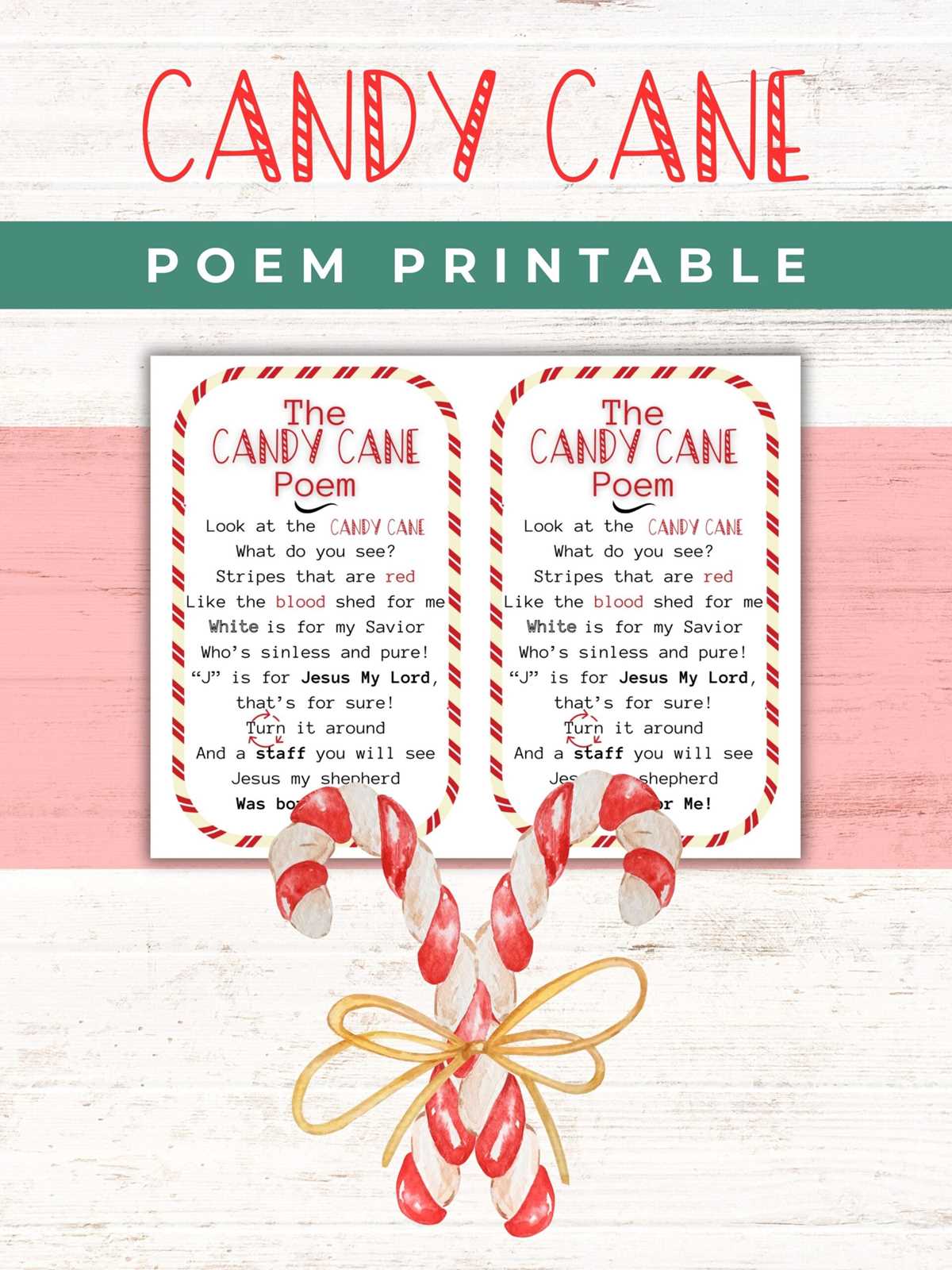 candy cane printable story