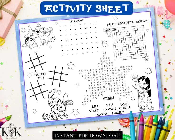 lilo and stitch printable activities