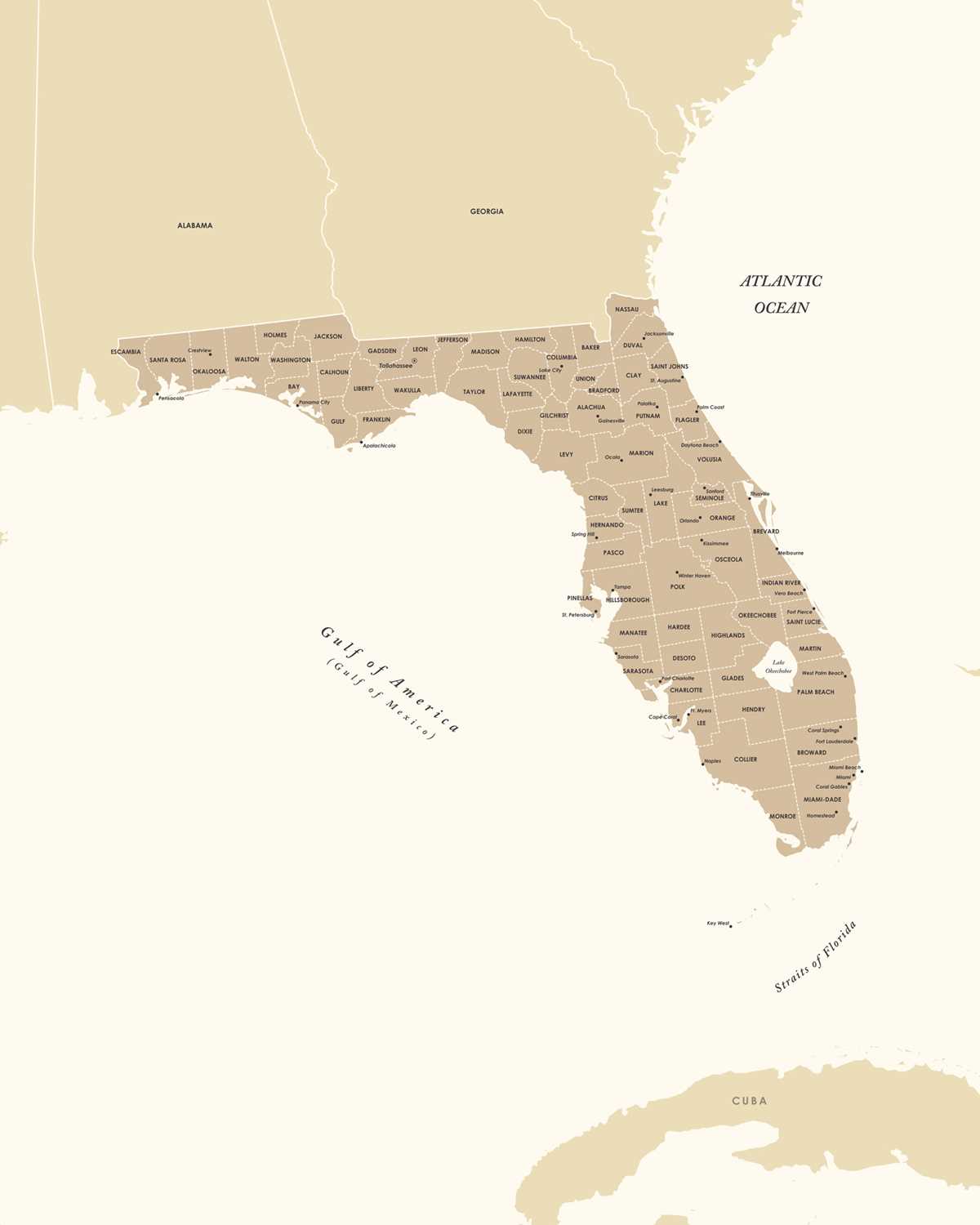 printable county map of florida printable county map of florida