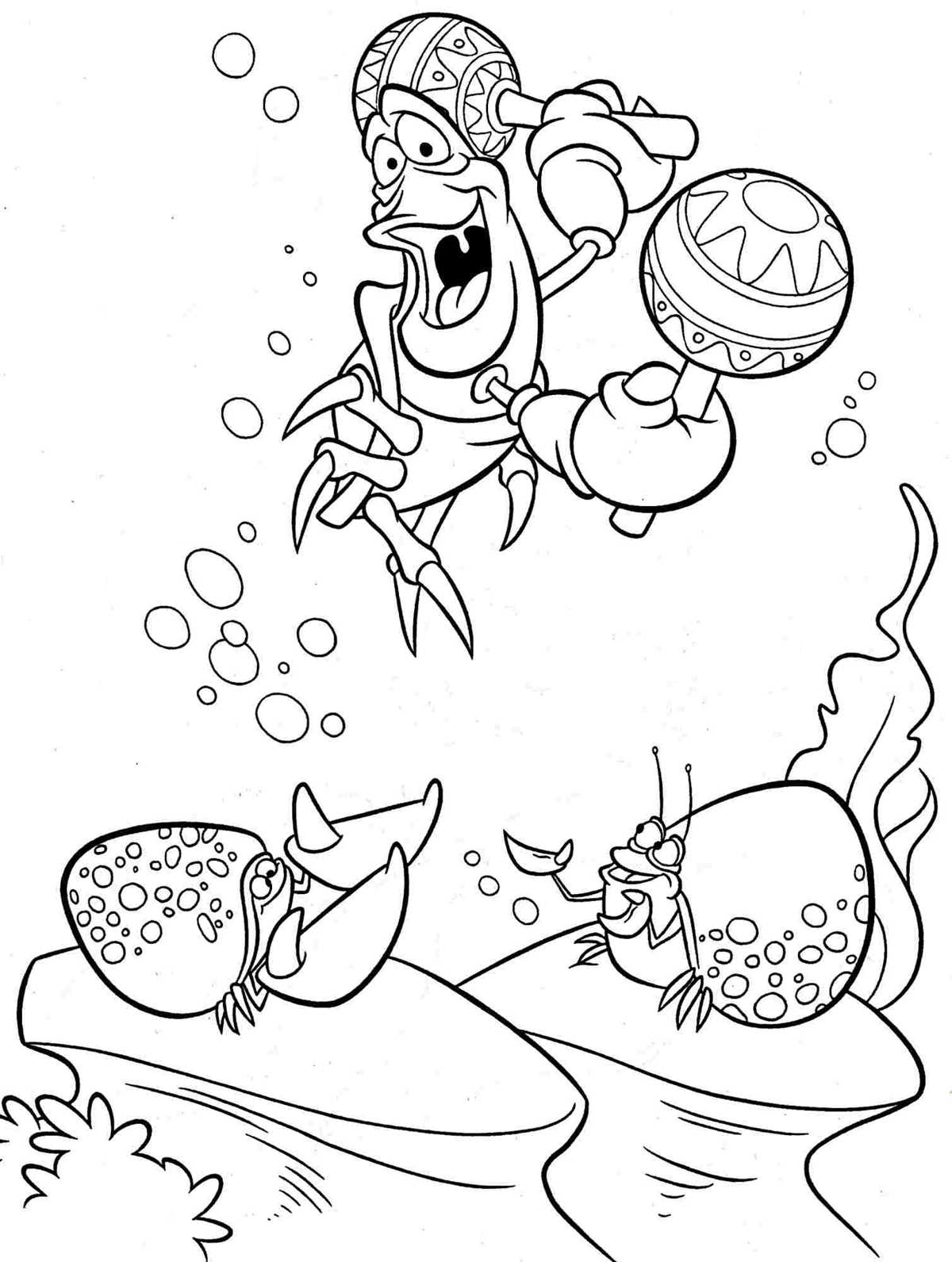 little mermaid coloring page printable