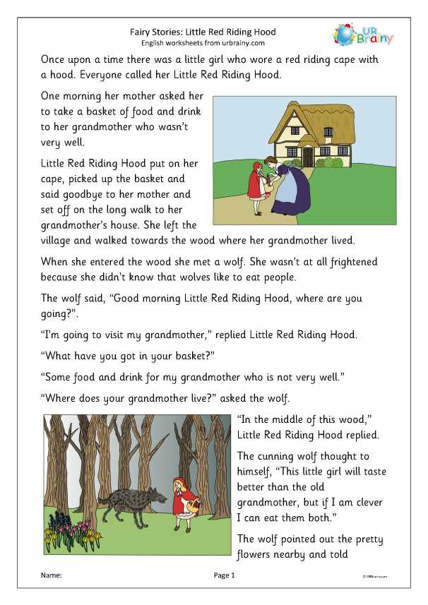 little red riding hood short story printable little red riding hood short story printable
