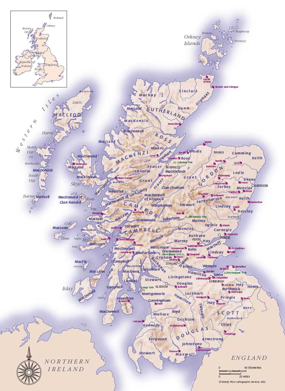 scotland printable map