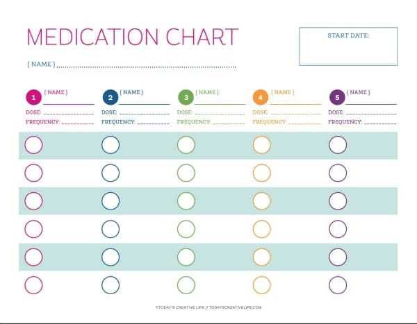 home use printable medication chart home use printable medication chart