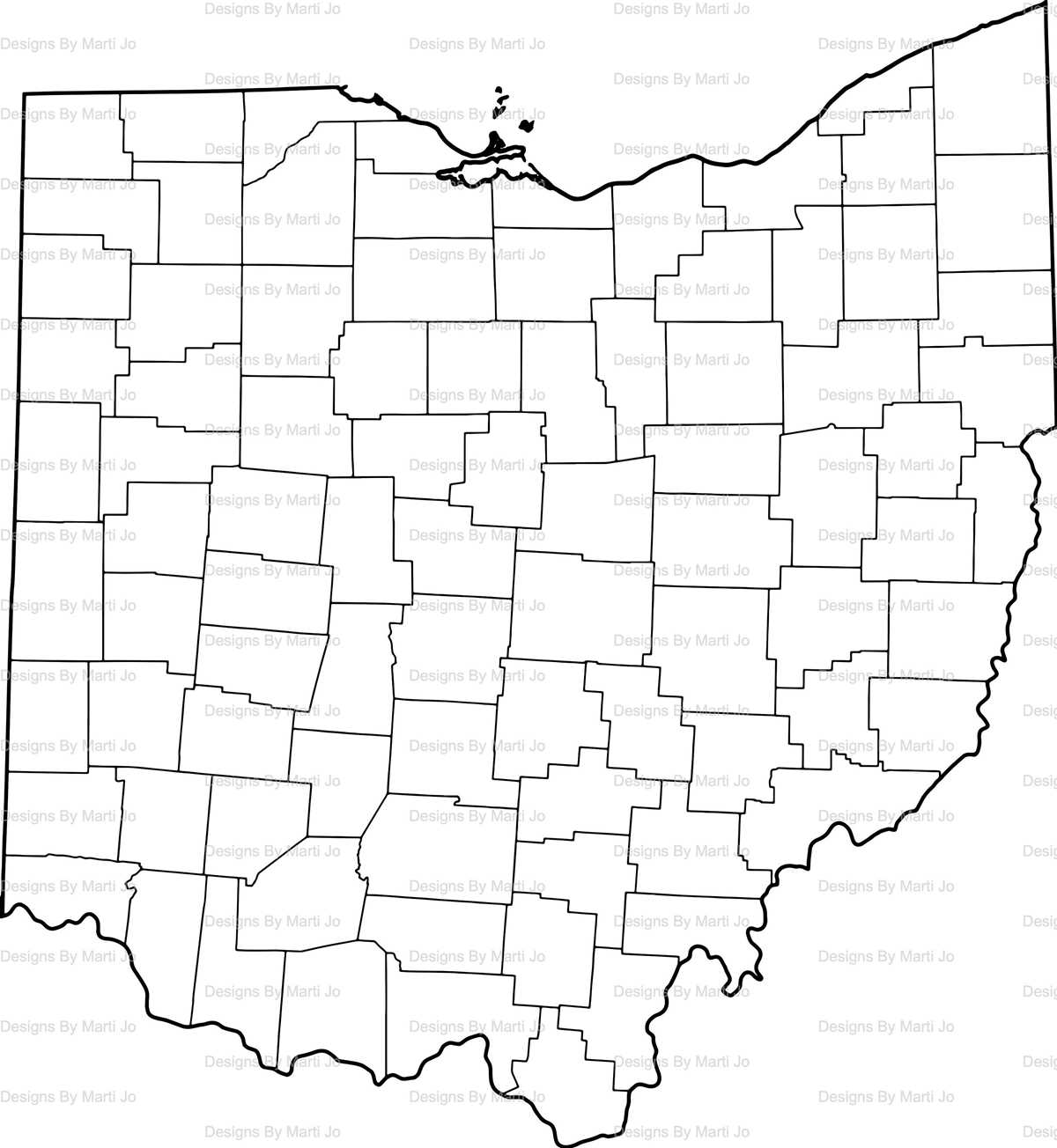 ohio printable map ohio printable map