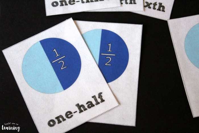 printable fraction cards printable fraction cards
