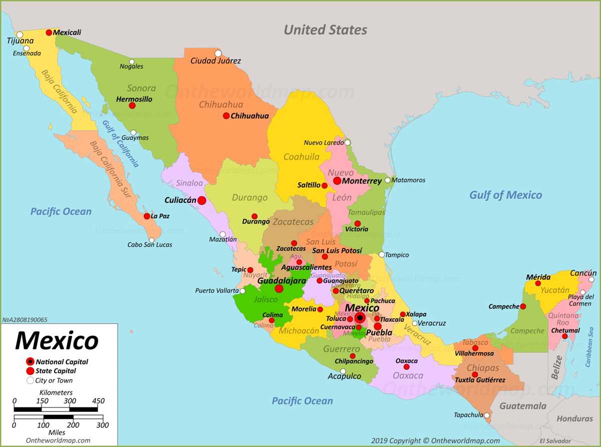 map of mexico printable free