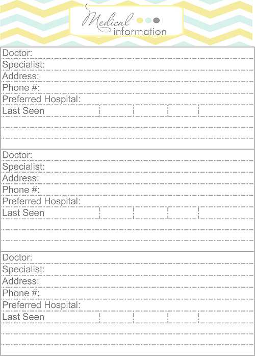 medical binder printables medical binder printables