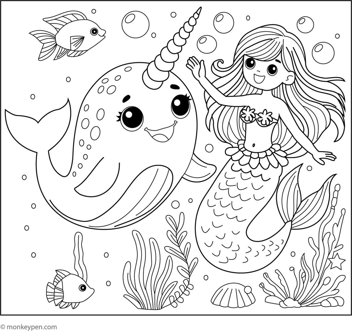 mermaid coloring printable mermaid coloring printable