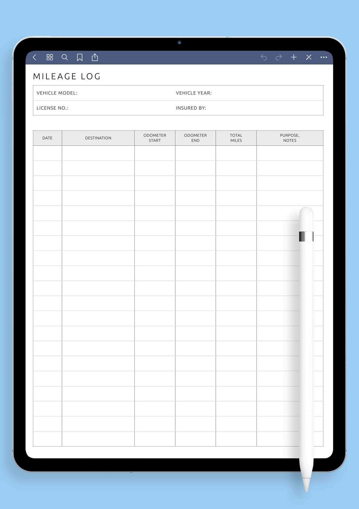 mileage log printable free mileage log printable free