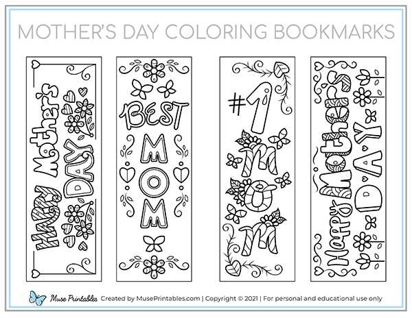 mothers day bookmarks printable free mothers day bookmarks printable free