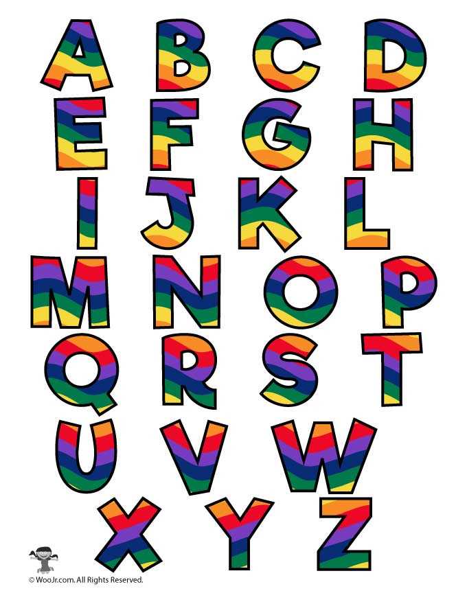 free printable coloured alphabet letters free printable coloured alphabet letters