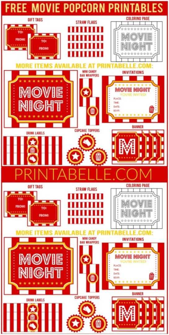 movie night printables free movie night printables free