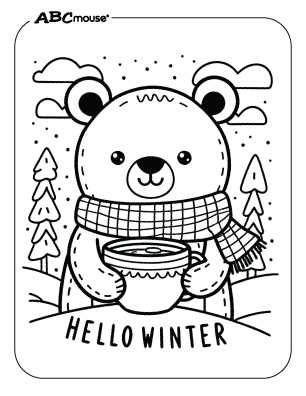 winter color pages free printables