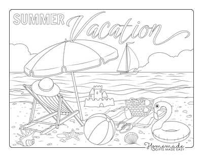coloring pages printable summer