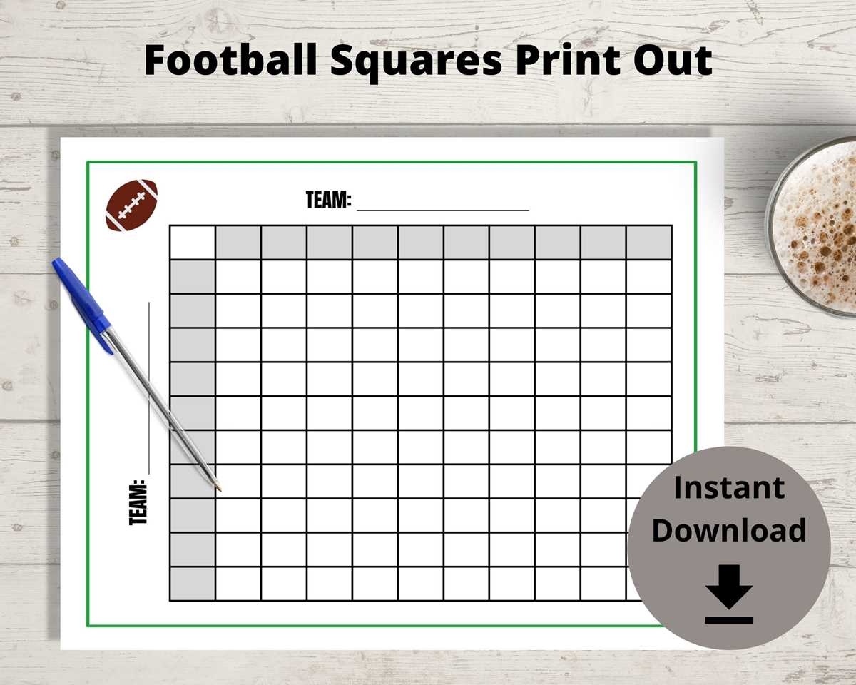 printable football pool template