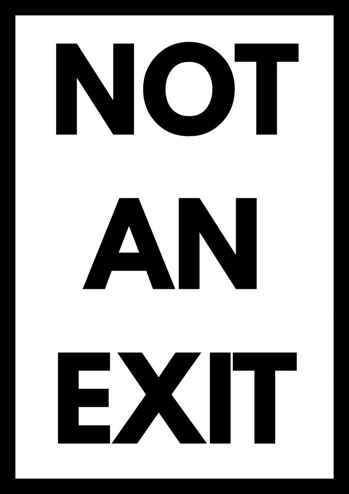 not an exit sign printable not an exit sign printable