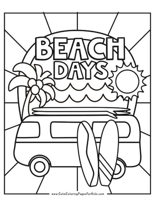 printable coloring pages of the beach printable coloring pages of the beach