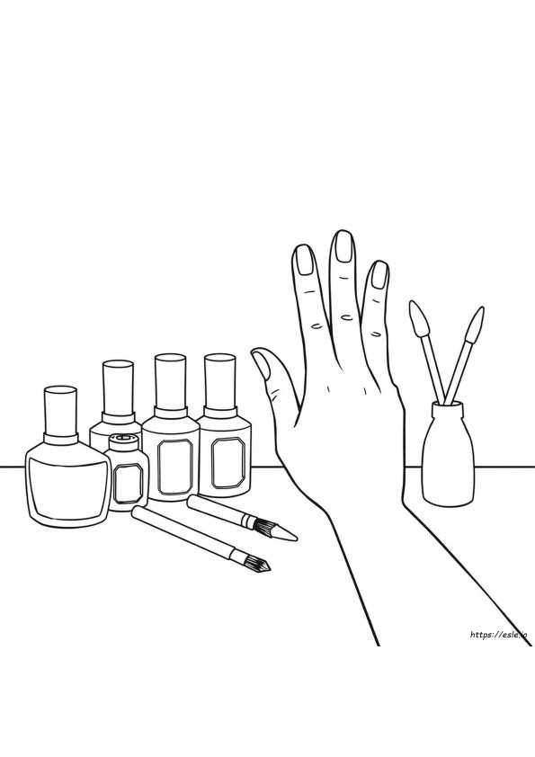 printable hand nail coloring pages printable hand nail coloring pages