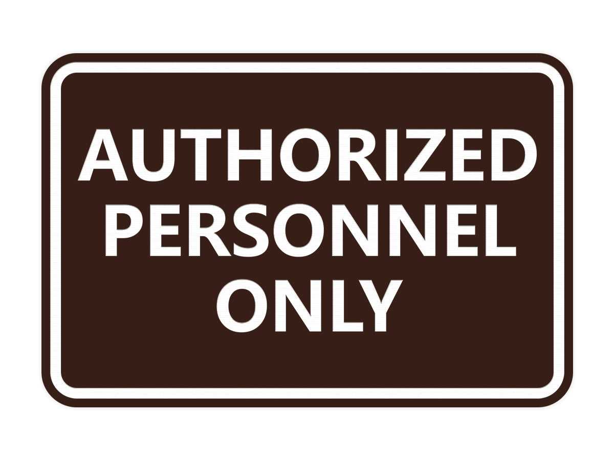 authorized personnel only sign printable