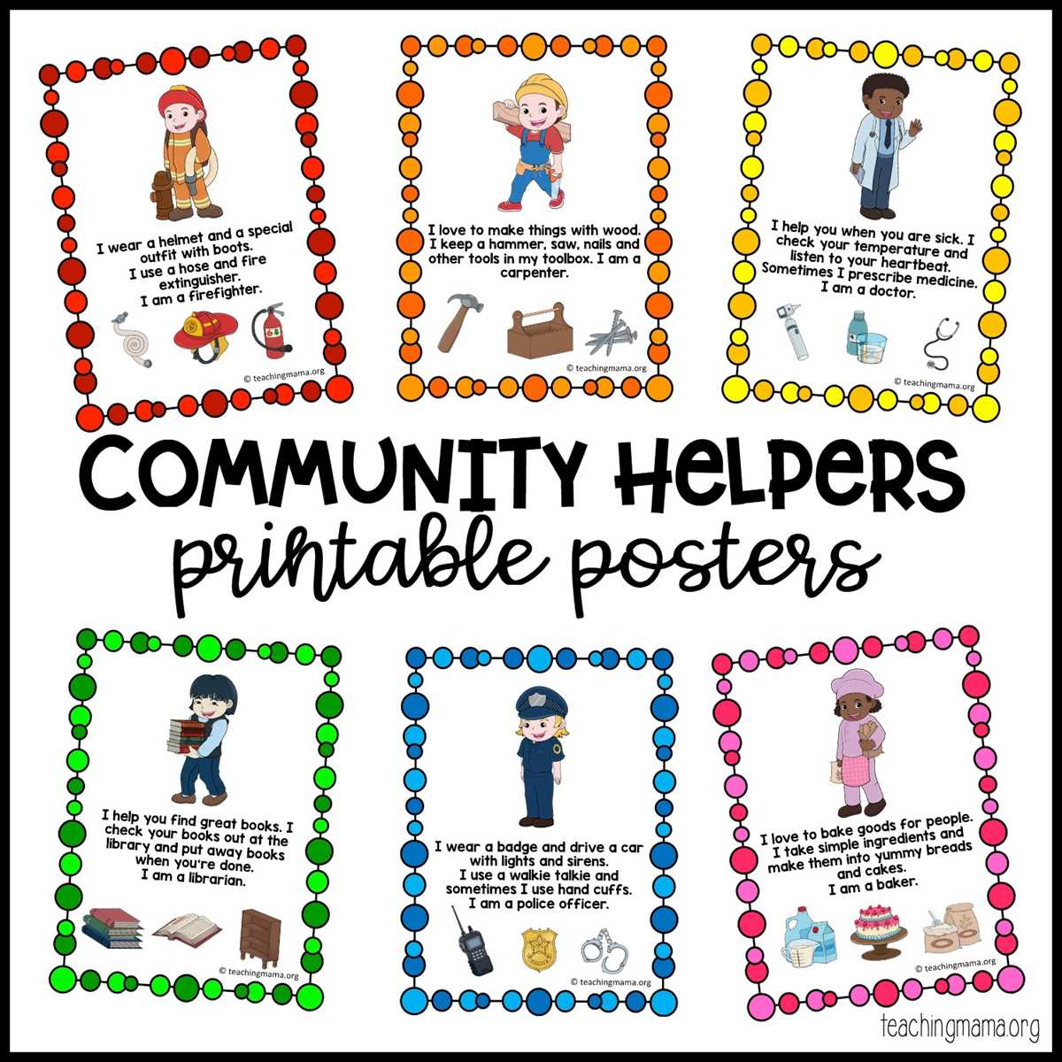 community helpers free printables community helpers free printables