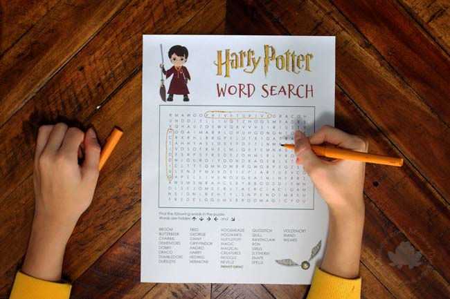 harry potter printable word search harry potter printable word search