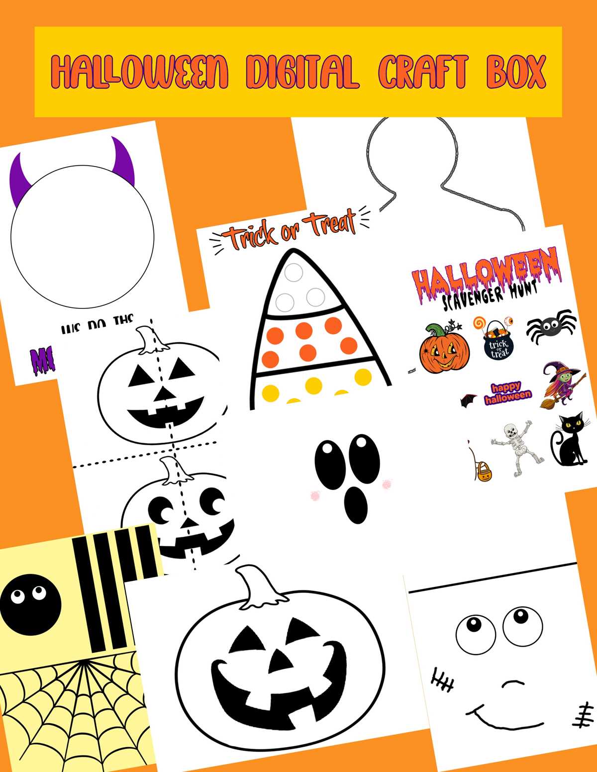 halloween craft printable halloween craft printable