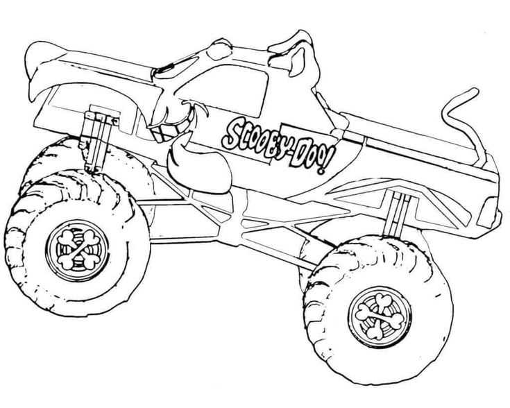 monster truck coloring pages printable free