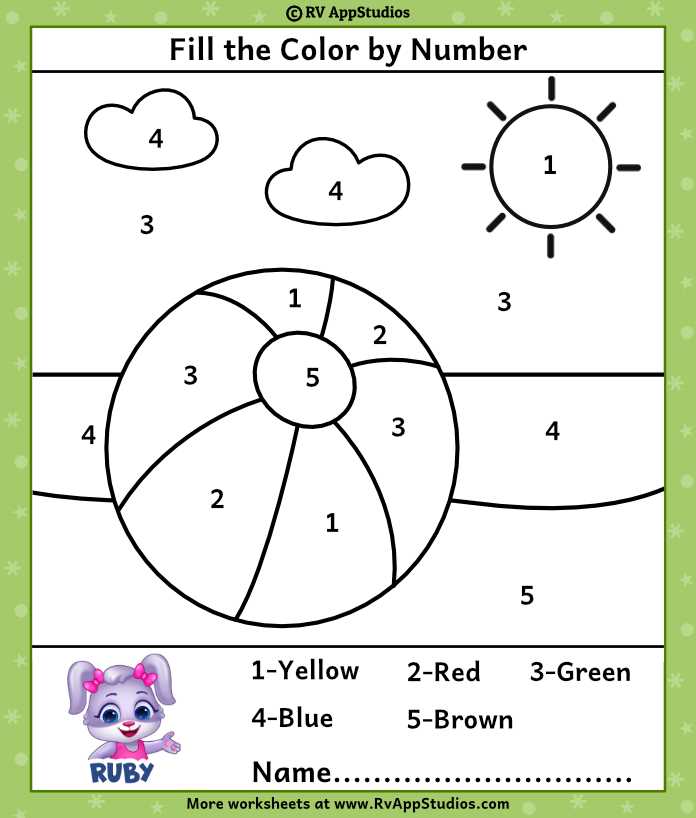 color by number printables for preschool color by number printables for preschool