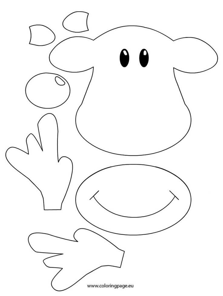 printable reindeer face