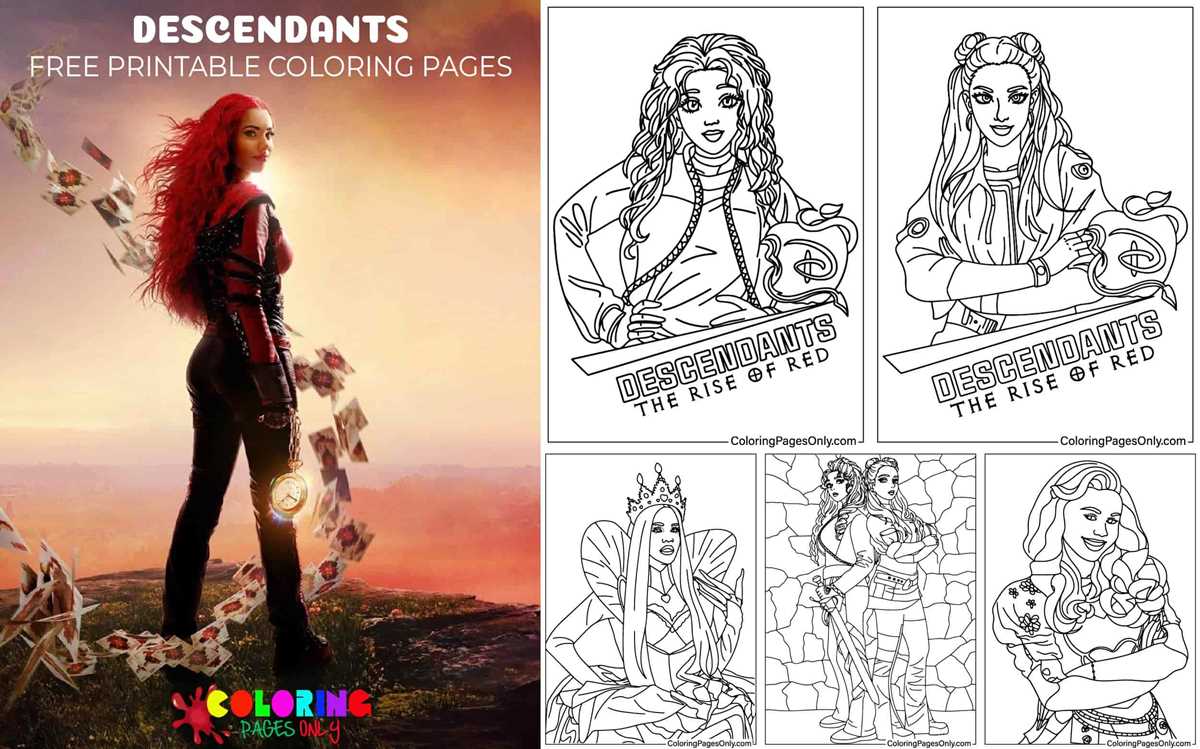 printable coloring pages descendants