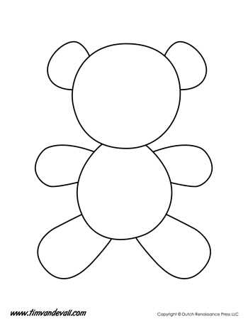 outline of bear printable