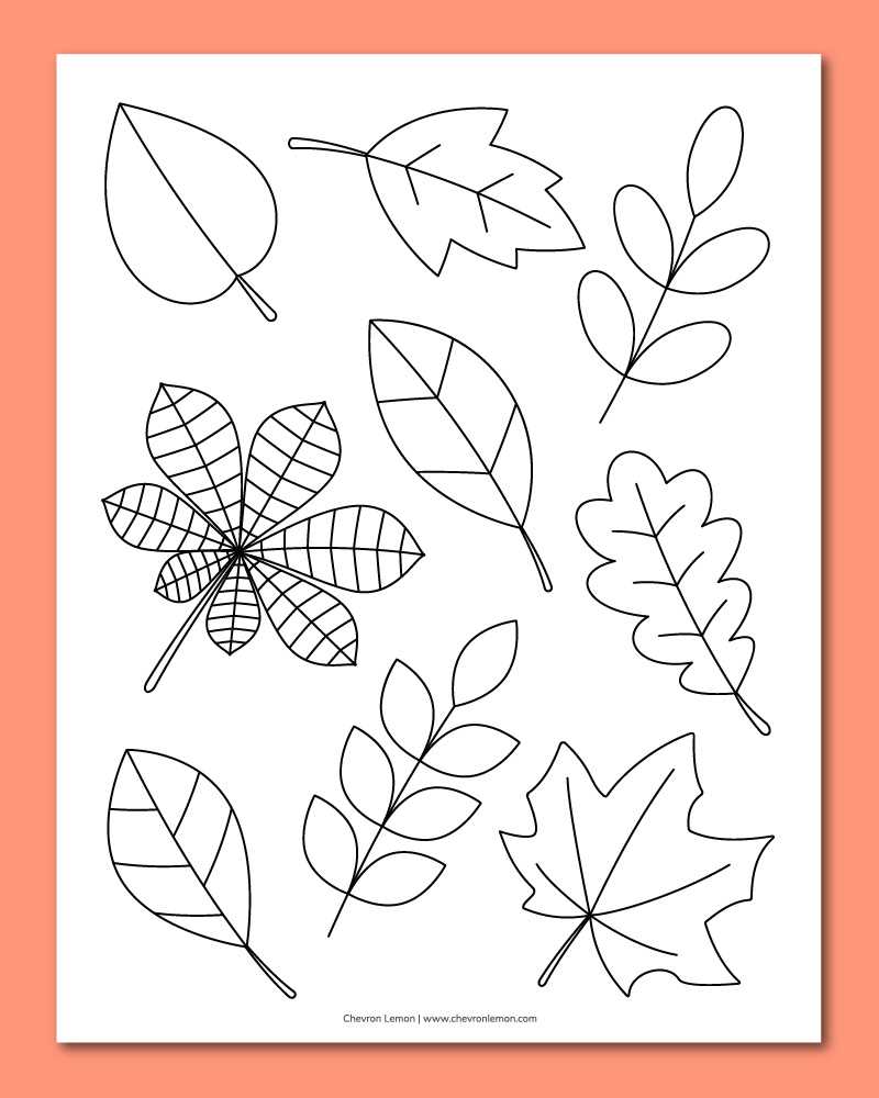 leaves coloring pages printable
