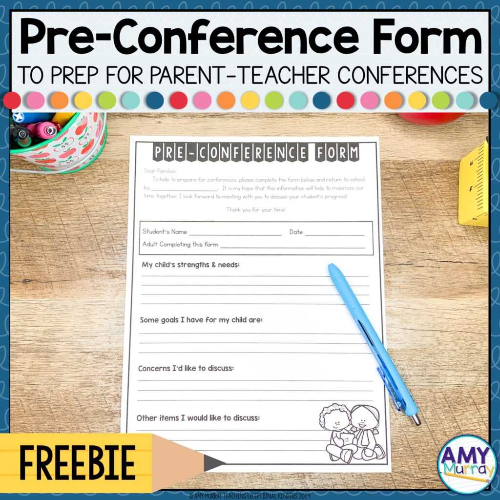 parent teacher conference printable forms