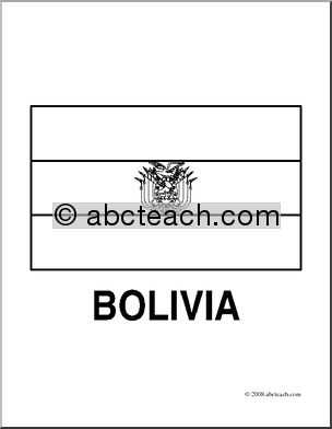 printable bolivia flag